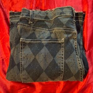 ⭒ argyle no boundaries jeans